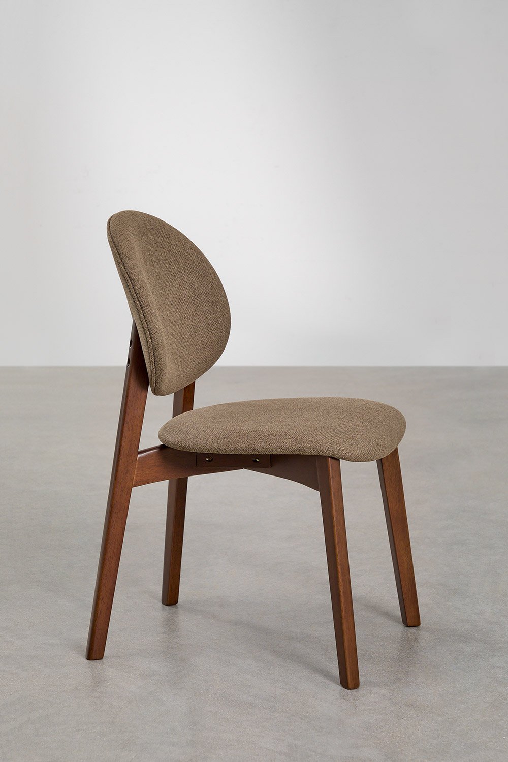 Chaise de salle à manger en bois et tissu Yamena, image de la galerie 4