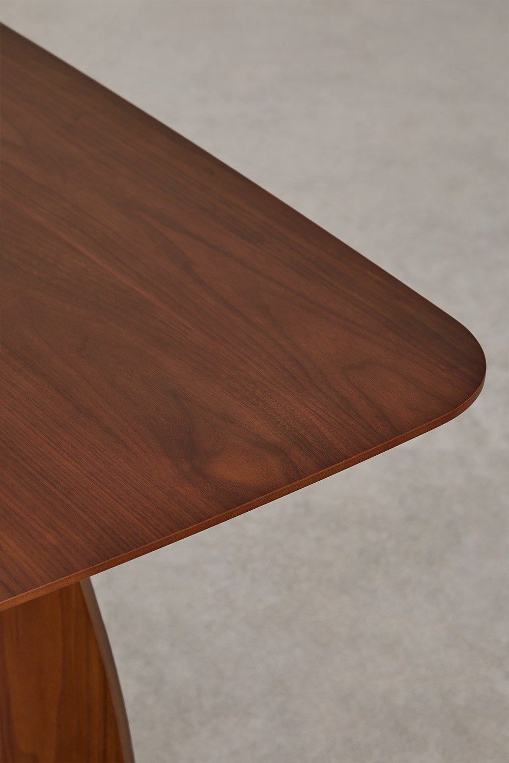 Table de salle à manger rectangulaire 180x90 cm en MDF avec placage en noyer Luanda, image de la galerie 6