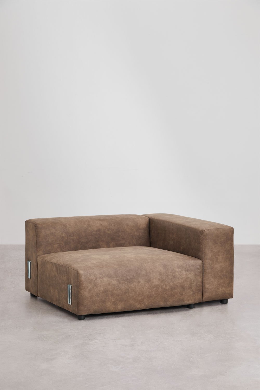 Module d'angle droit 135x113 cm avec accoudoir haut pour canapé modulaire Bruna, image de la galerie 1