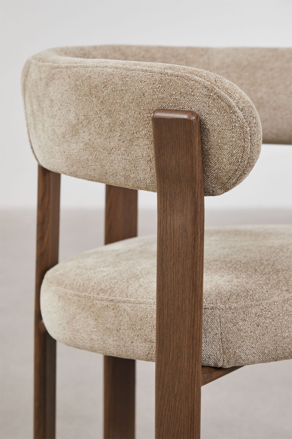 Pack de 4 chaises de salle à manger avec accoudoirs, rembourrées et en fer Jolie, image de la galerie 6