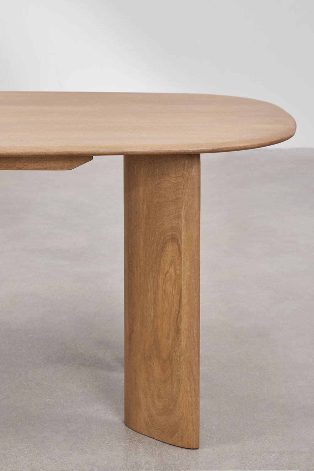 Table de salle à manger ovale 240x100 cm en bois de manguier Miller, image de la galerie 4