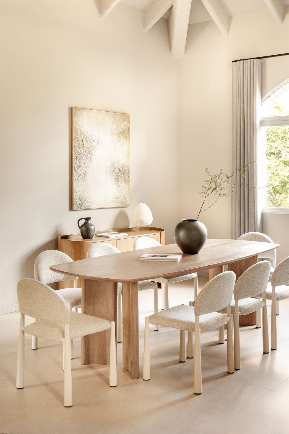 Table de salle à manger rectangulaire en bois de manguier Sidney, image de la galerie 1