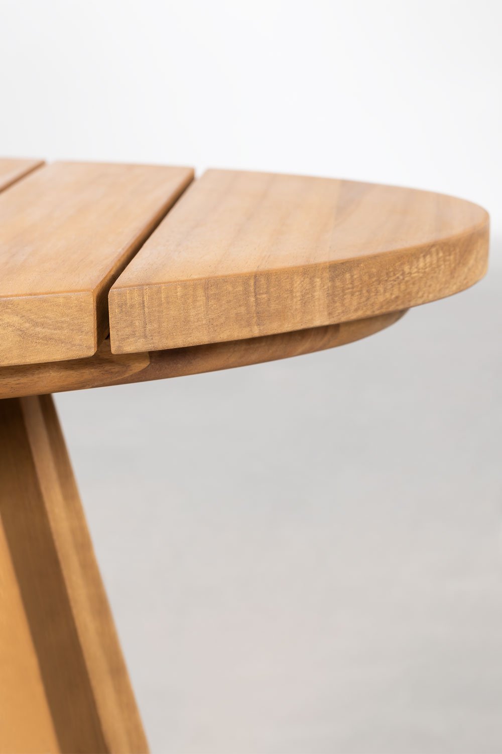 Table basse de jardin ovale 120x65 cm en bois d'acacia Mura, image de la galerie 5