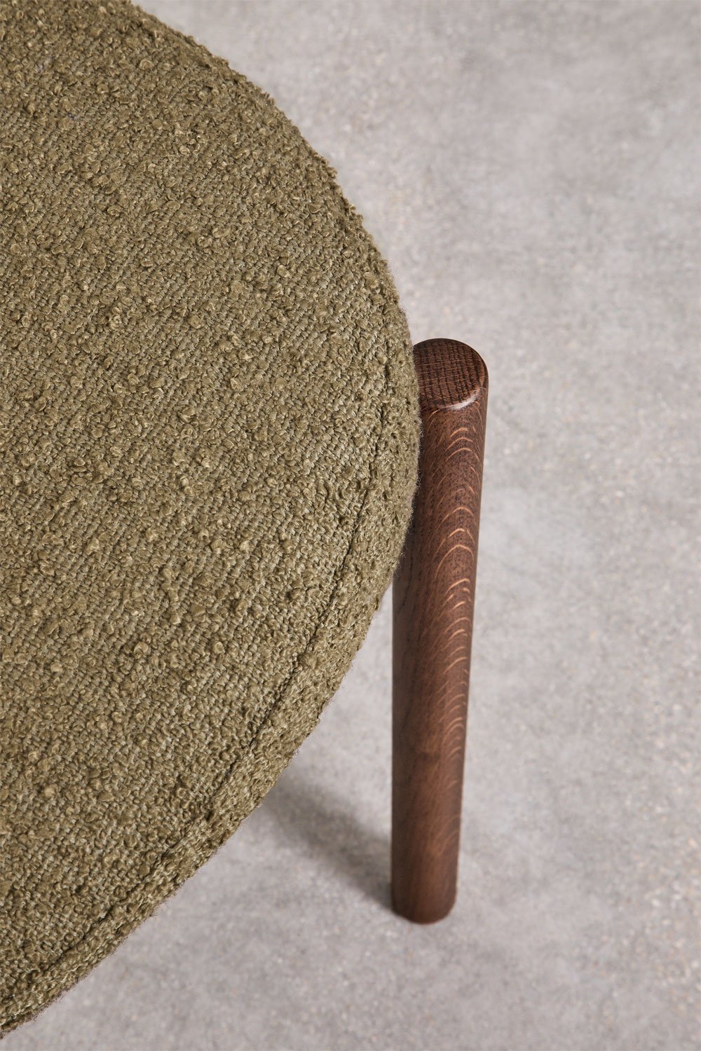 Chaise de salle à manger rembourrée en chêne Bianca, image de la galerie 7