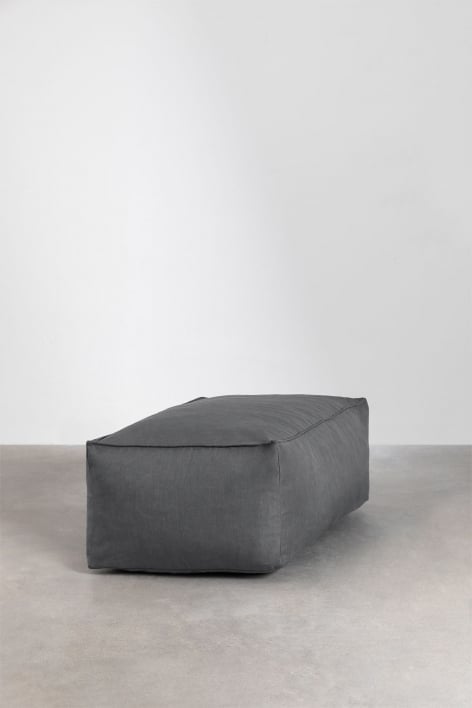 Pouf 110x65 cm en tissu Dojans