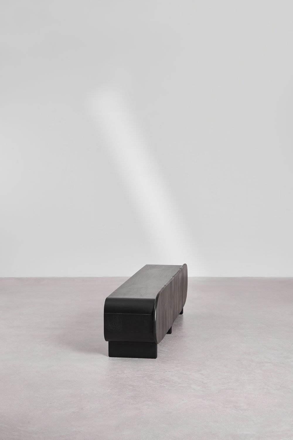 Meuble TV 220x40 cm en bois de manguier Agathe, image de la galerie 3