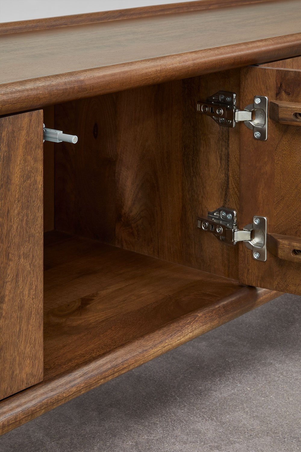 Meuble TV 175x45 cm en bois de manguier Gina, image de la galerie 8