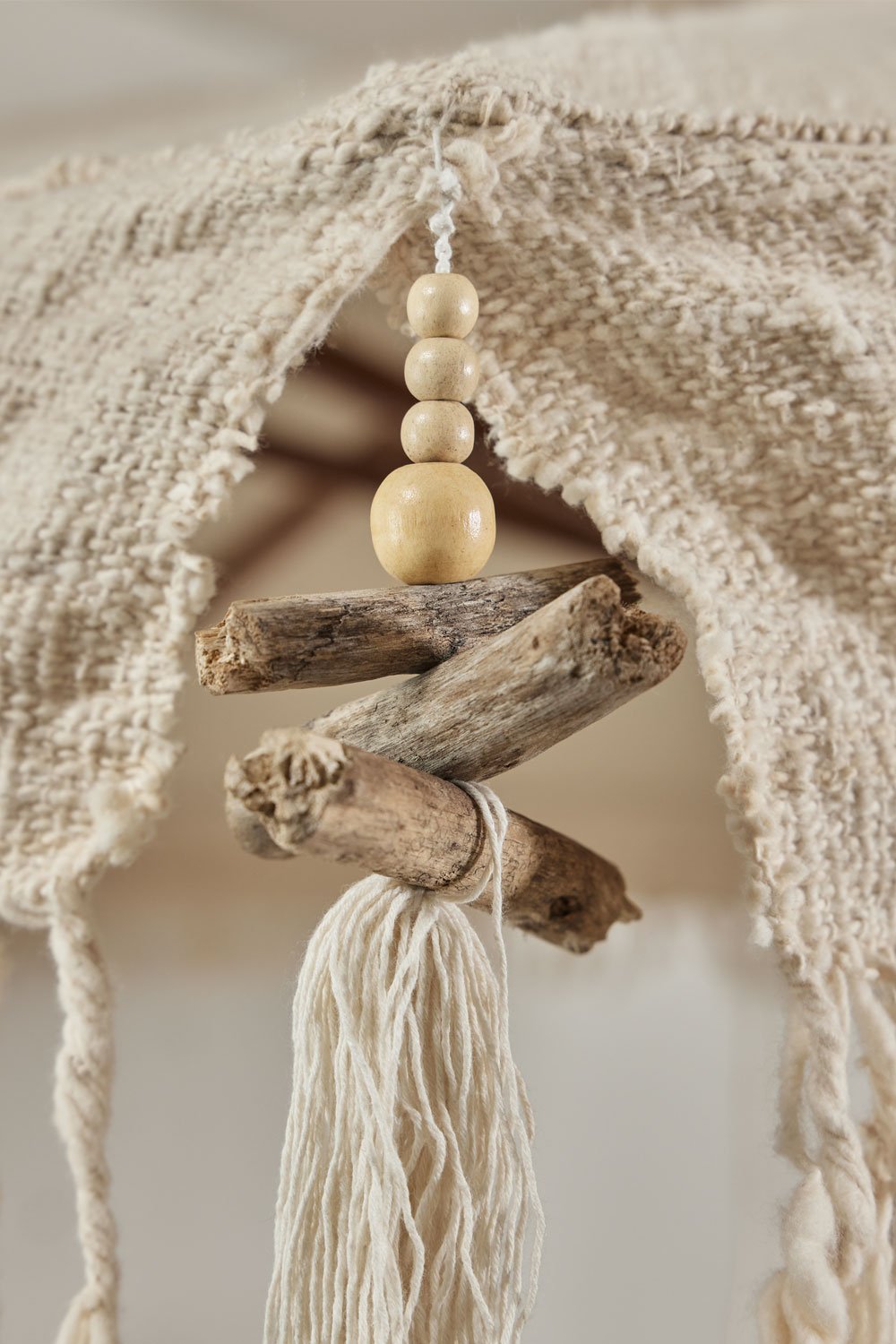 Parasol Tongariki en teck et coton, image de la galerie 7