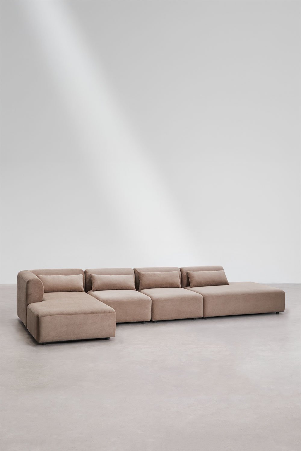 Canapé d'angle modulable 4 pièces avec méridienne à gauche Fogler, image de la galerie 3