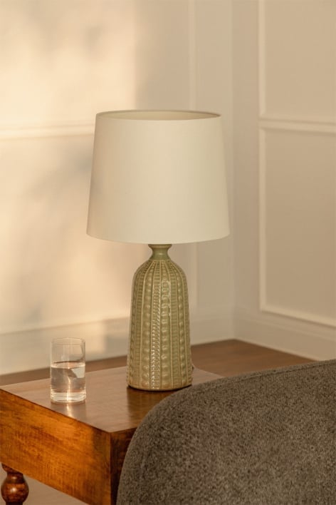 Lampe de table en céramique Leinac
