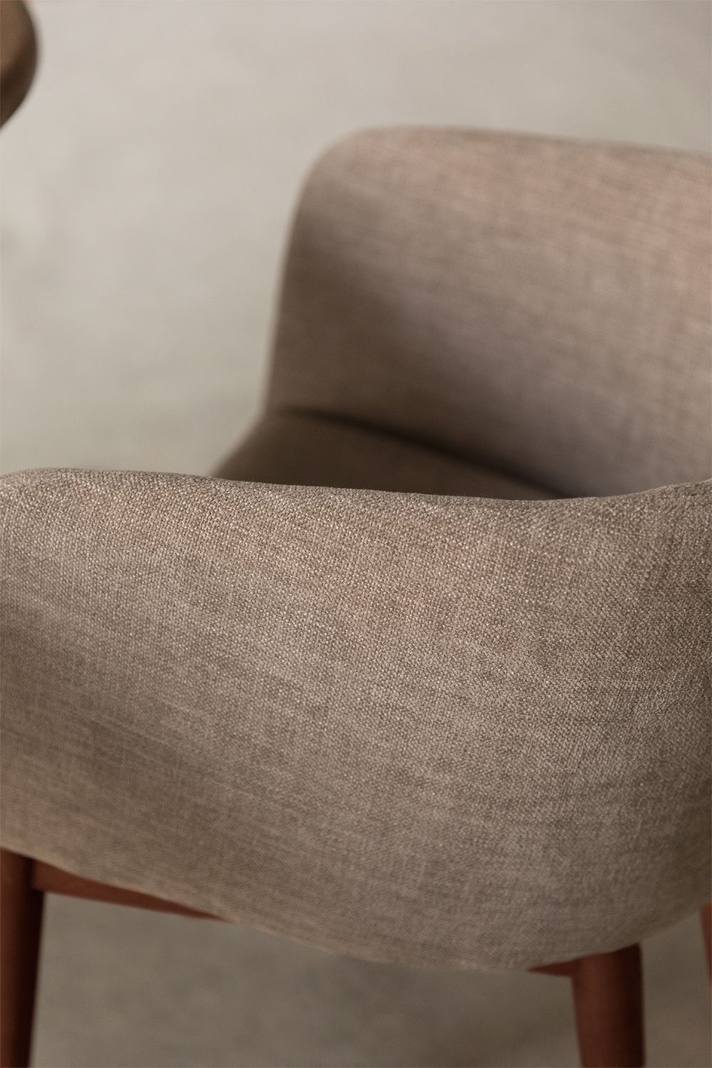 Pack de 4 chaises de salle à manger rembourrées Bunia avec accoudoirs, image de la galerie 2