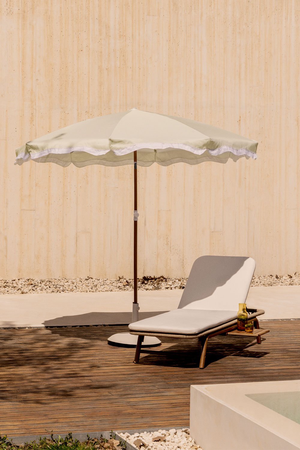 Parasol Jarko Ø230 cm en tissu et acier, image de la galerie 1
