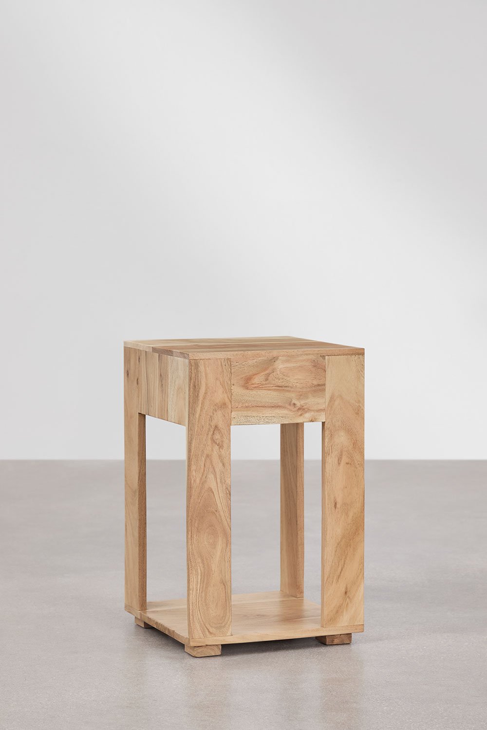Table de chevet carrée 35x35 cm en bois Leduc , image de la galerie 5
