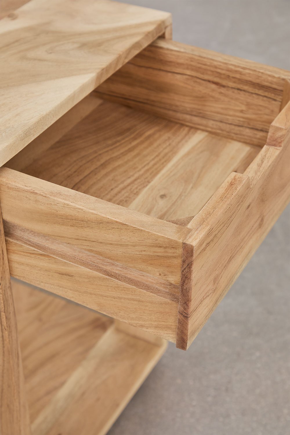 Table de chevet carrée 35x35 cm en bois Leduc , image de la galerie 6