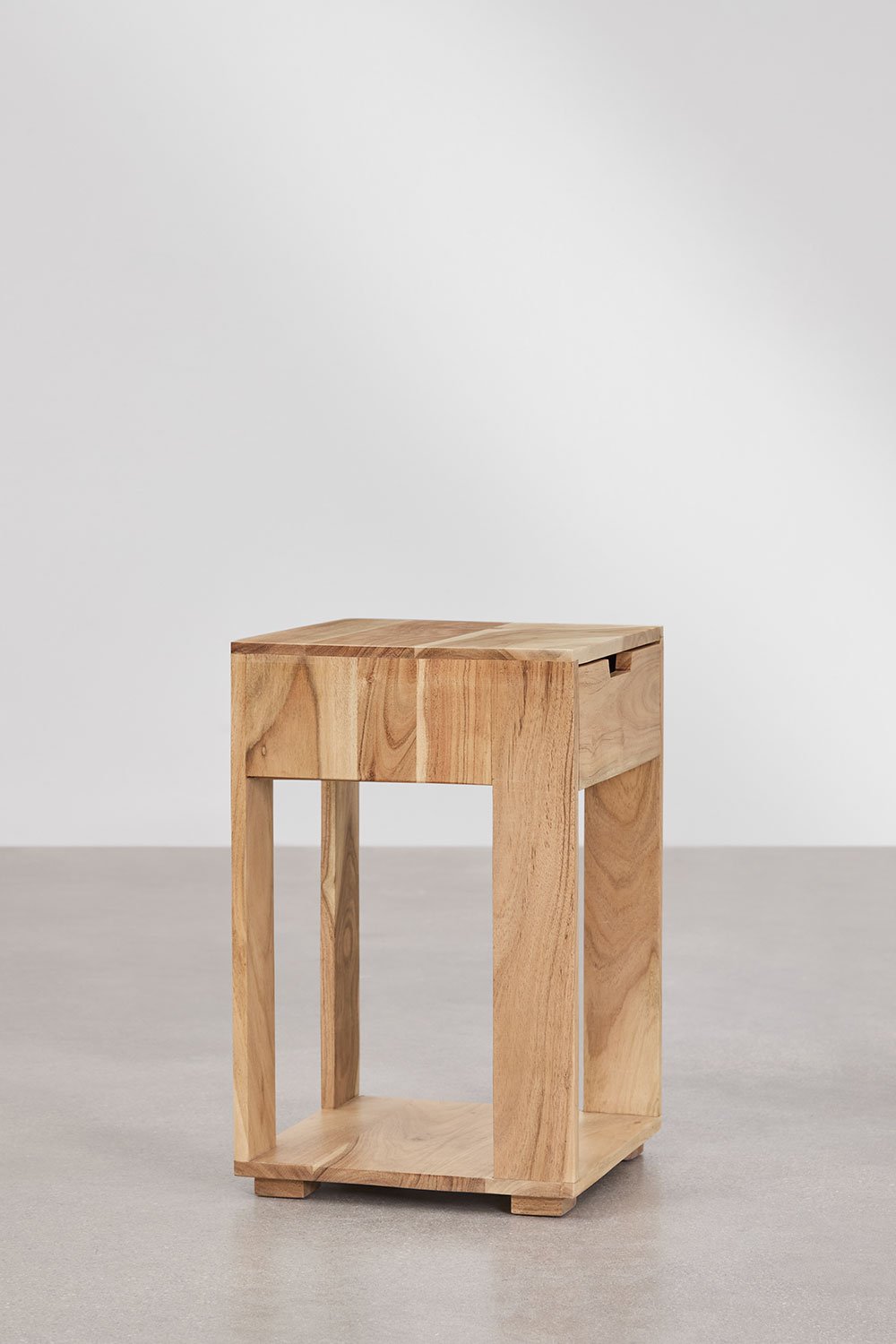 Lot de 2 tables de chevet carrées 35x35 cm en bois Leduc, image de la galerie 4