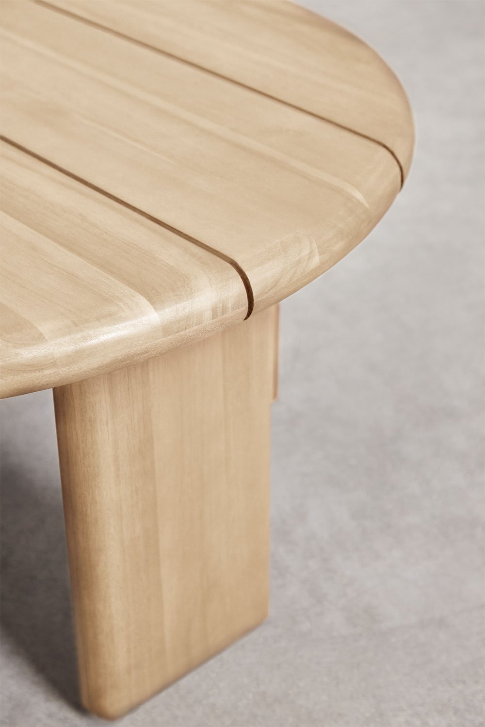 Table d'appoint ronde (Ø70 cm) en bois d'acacia Famara, image de la galerie 2