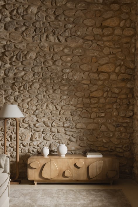 Meuble TV Joel en bois de manguier 180x40 cm