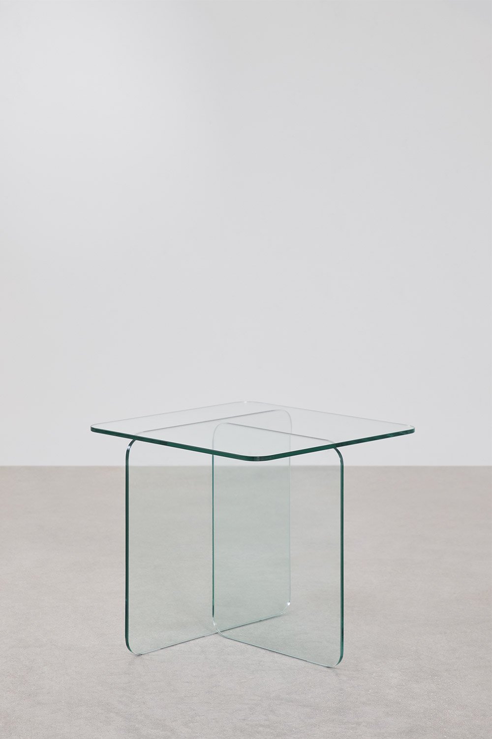 Table d'appoint carrée Eliana 50x50 cm en verre trempé, image de la galerie 4