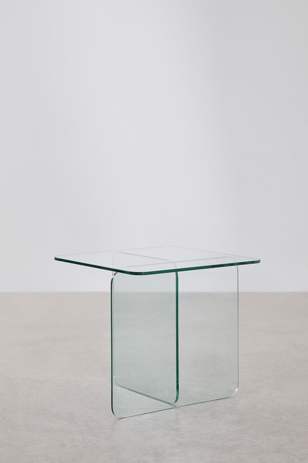 Table d'appoint carrée Eliana 50x50 cm en verre trempé, image de la galerie 6