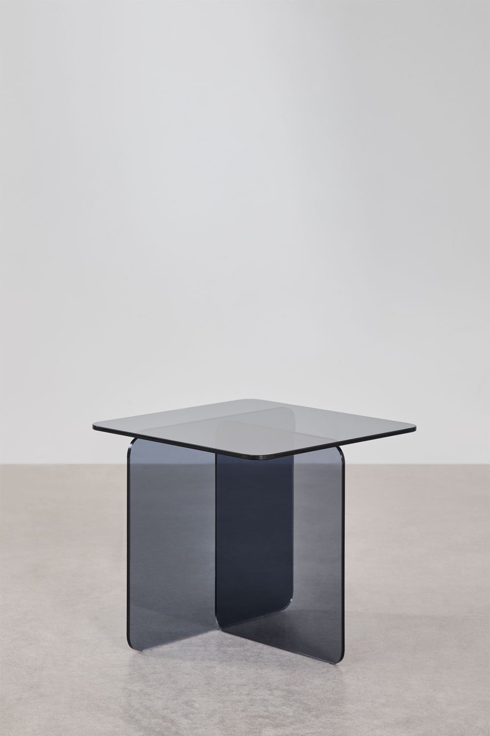Table d'appoint carrée Eliana 50x50 cm en verre trempé, image de la galerie 3
