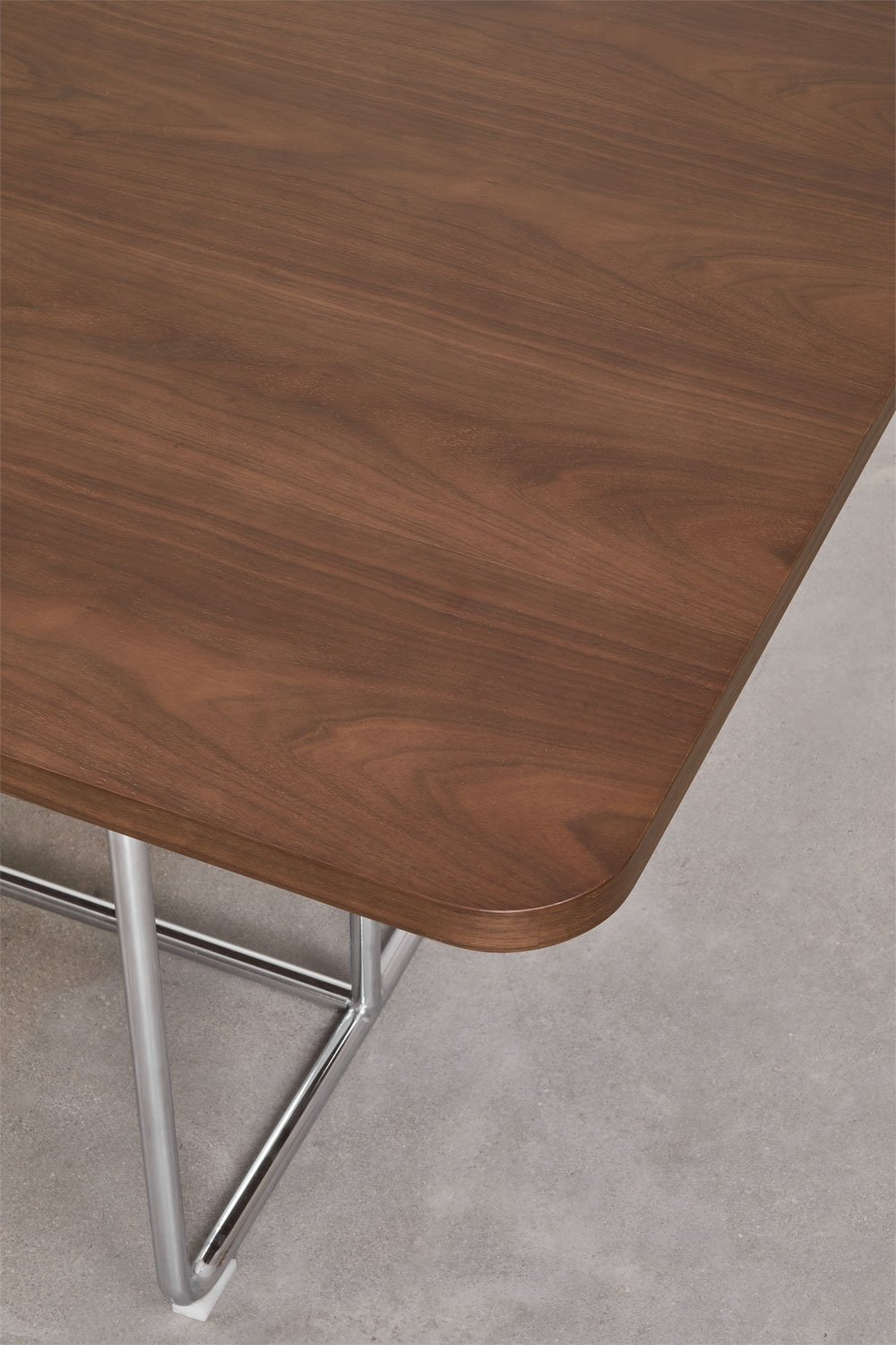 Table à manger rectangulaire en MDF et acier inoxydable Tento, image de la galerie 6