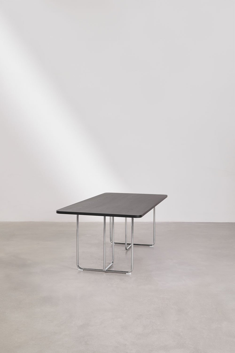 Table à manger rectangulaire en MDF et acier inoxydable Tento, image de la galerie 4