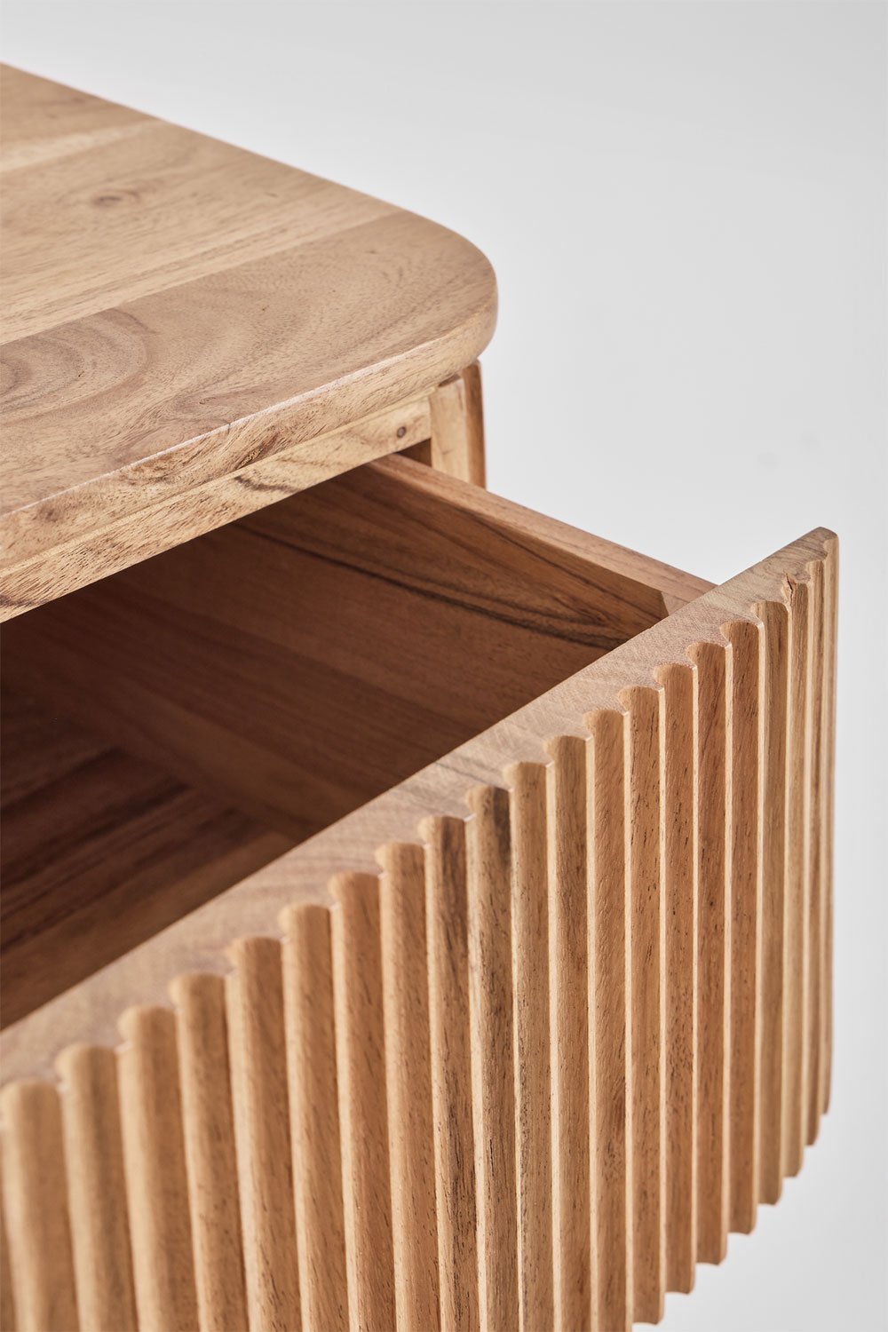 Table de chevet flottante 35x30 cm en bois d'acacia Biljandi, image de la galerie 5