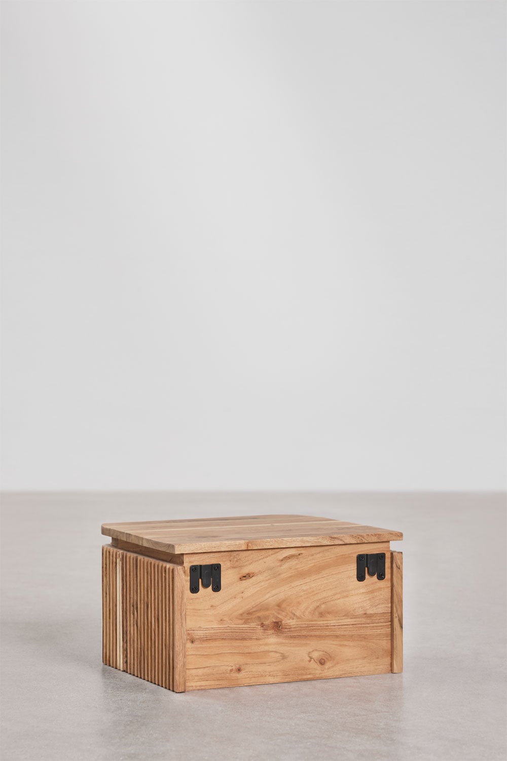 Pack de 2 tables de chevet flottantes en bois d'acacia Biljandi, image de la galerie 7