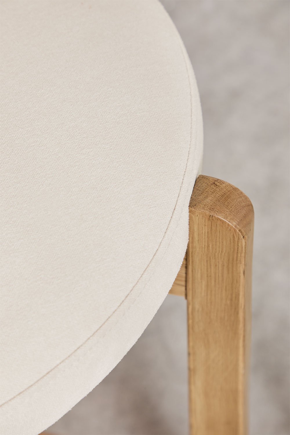 Tabouret haut en bois de chêne et revêtement Manila, image de la galerie 5