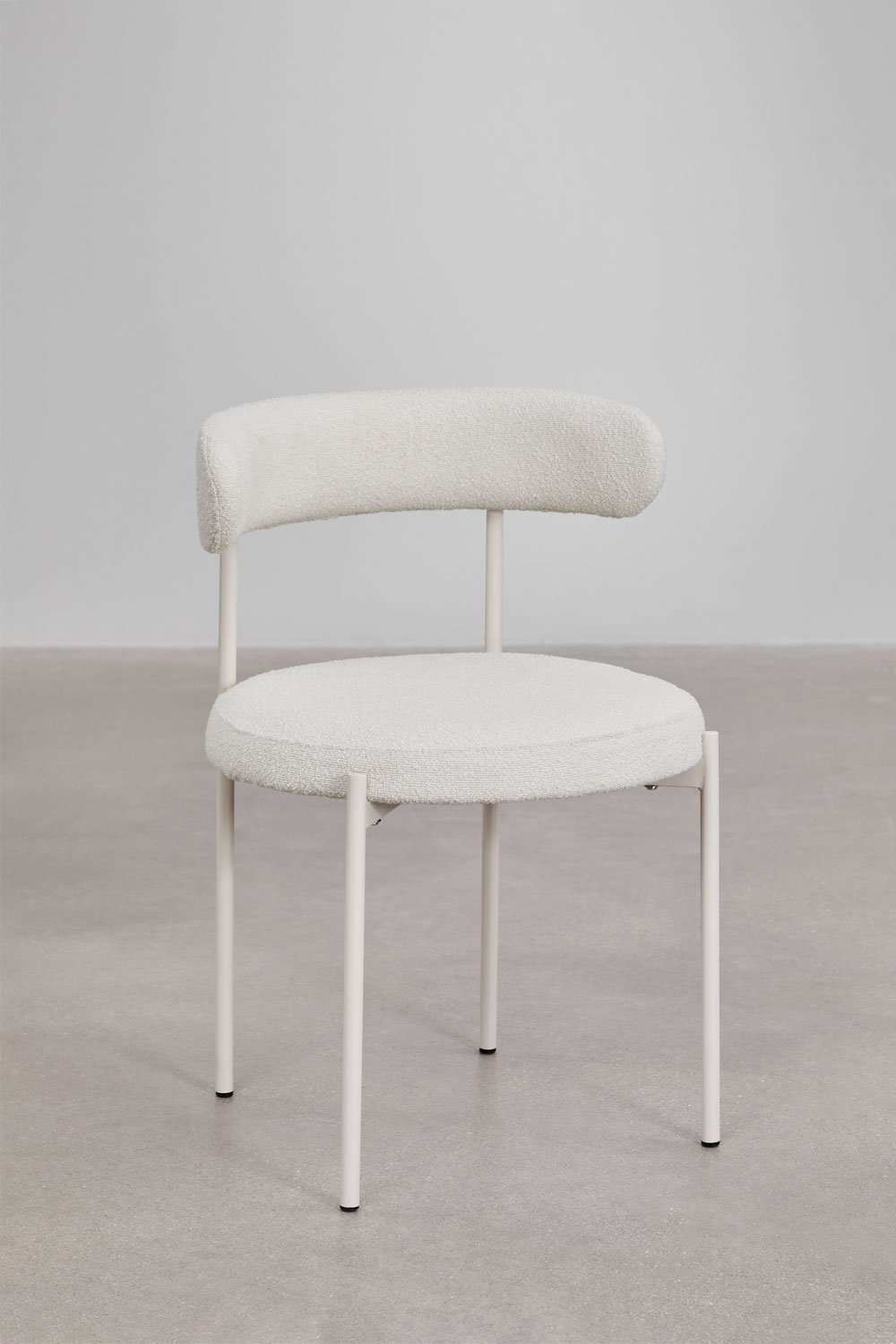 Pack de 2 chaises de salle à manger en tissu bouclé Brim, image de la galerie 1