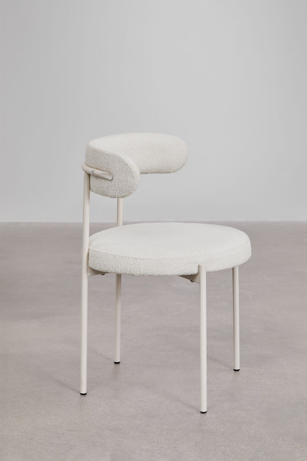 Pack de 2 chaises de salle à manger en tissu bouclé Brim, image de la galerie 2