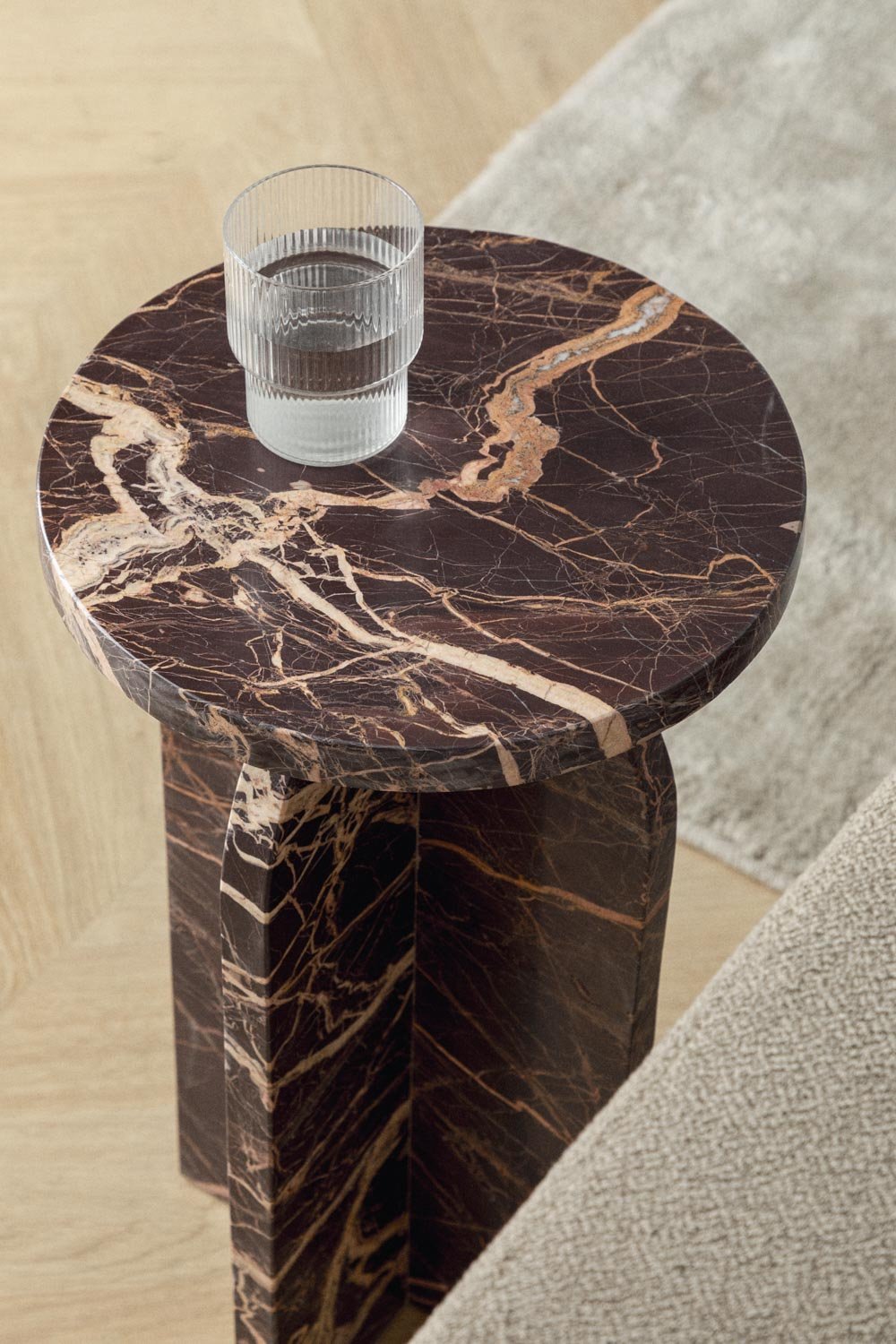 Table d'appoint ronde Ø30 cm en marbre Graham, image de la galerie 3