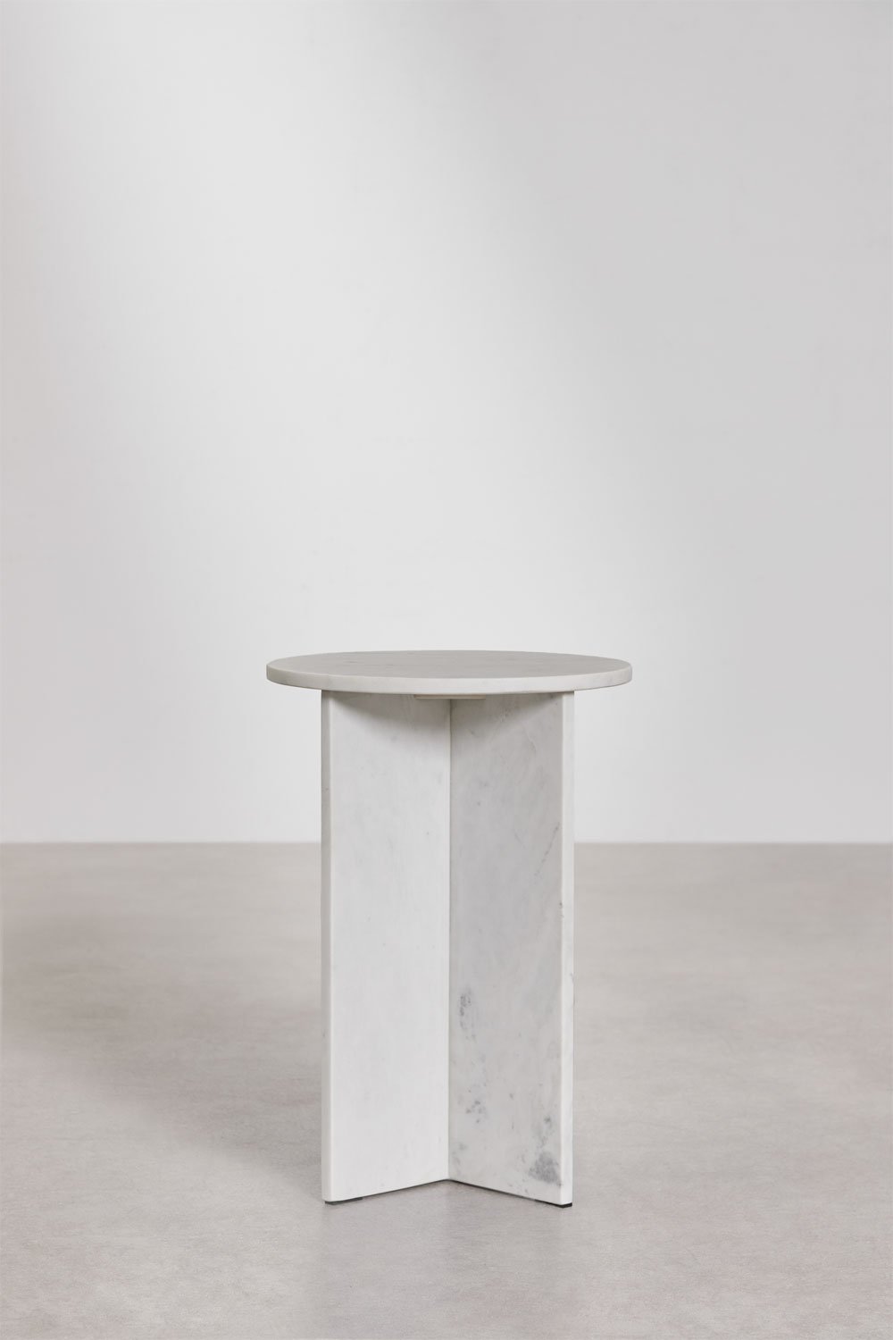 Table d'appoint ronde Ø35 cm en marbre Mencia, image de la galerie 4
