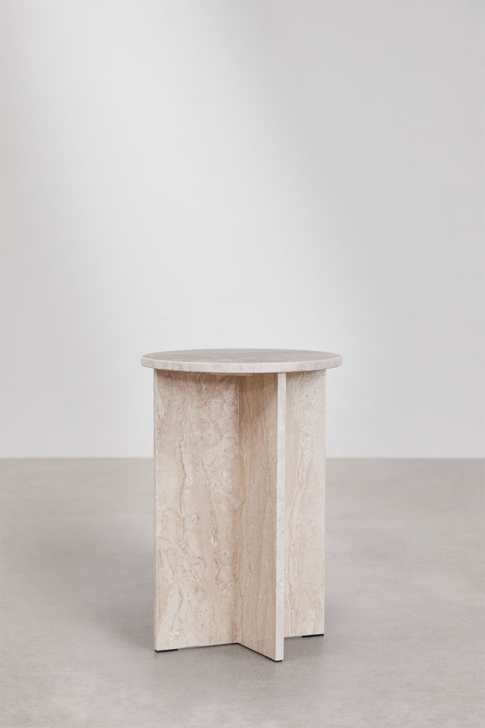 Table d'appoint ronde Ø35 cm en marbre Mencia, image de la galerie 3