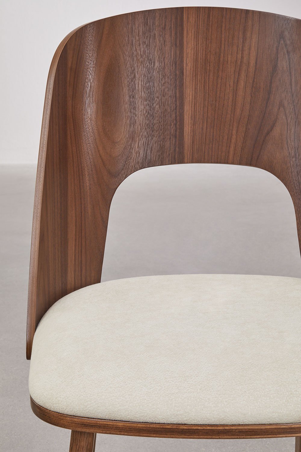 Chaise de salle à manger en bois et rembourrée Juna, image de la galerie 6