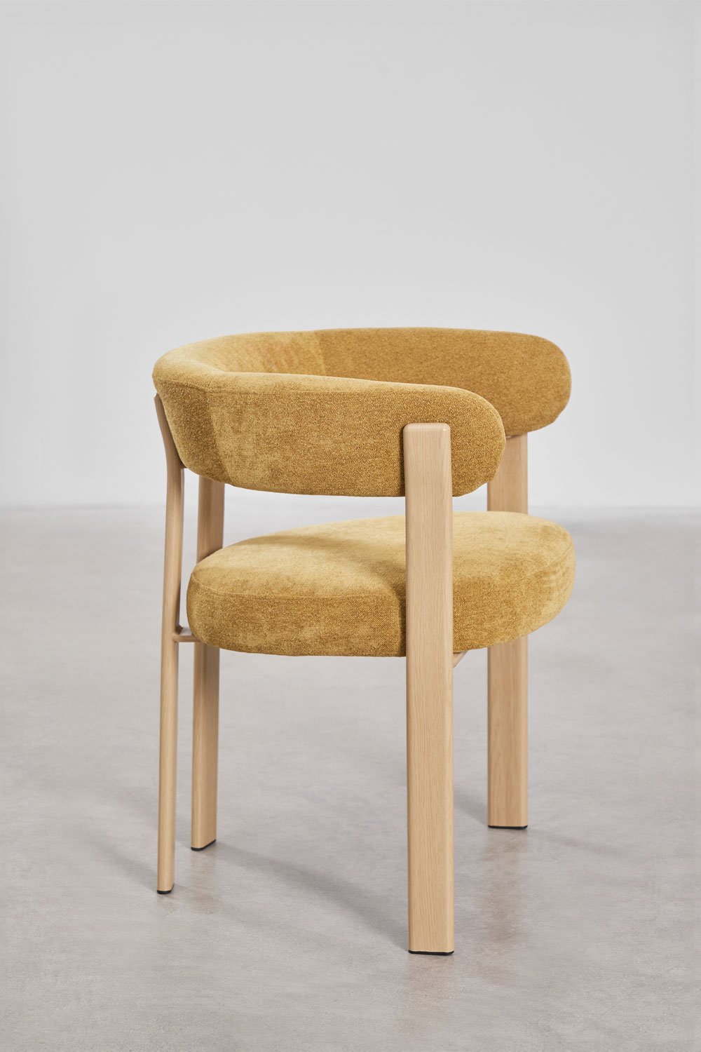 Chaise de salle à manger avec accoudoirs, rembourrée et en fer Jolie, image de la galerie 5