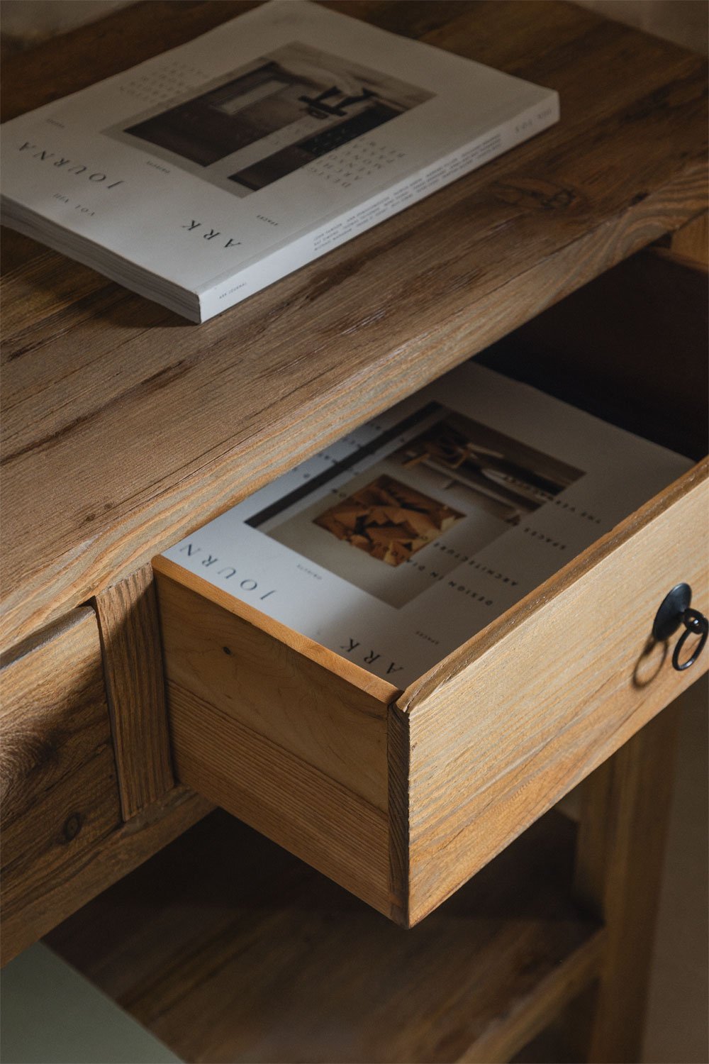 Console 170x45 cm en bois recyclé Kirena, image de la galerie 2
