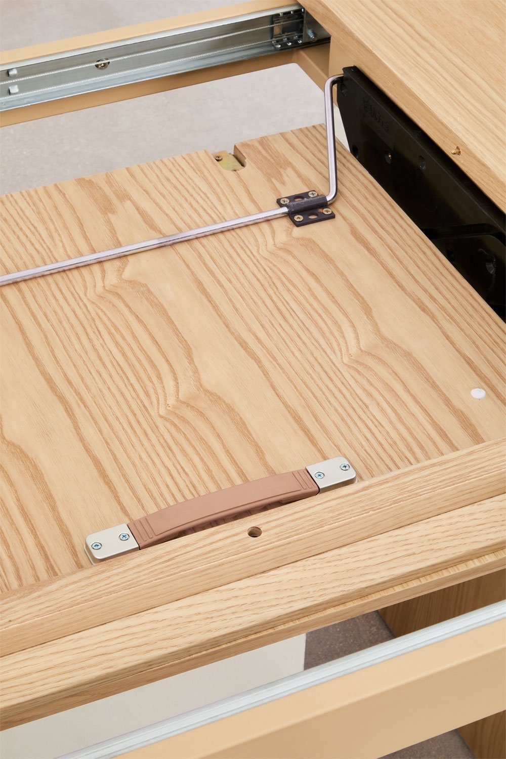 Table à manger ovale extensible 180-240x105 cm en MDF et placage chêne Montana, image de la galerie 10