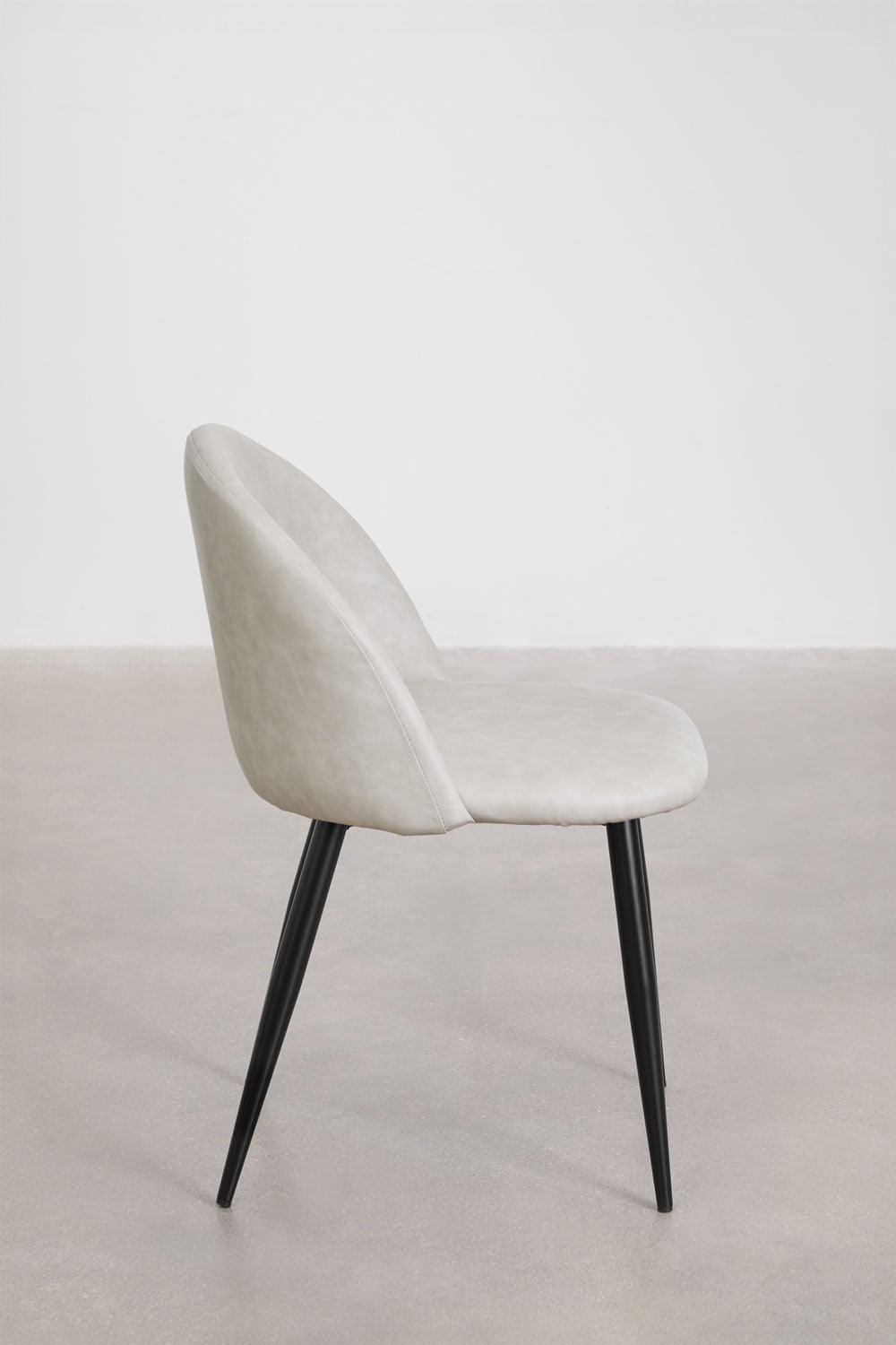 Pack de 2 chaises de salle à manger rembourrées en similicuir Kana, image de la galerie 4