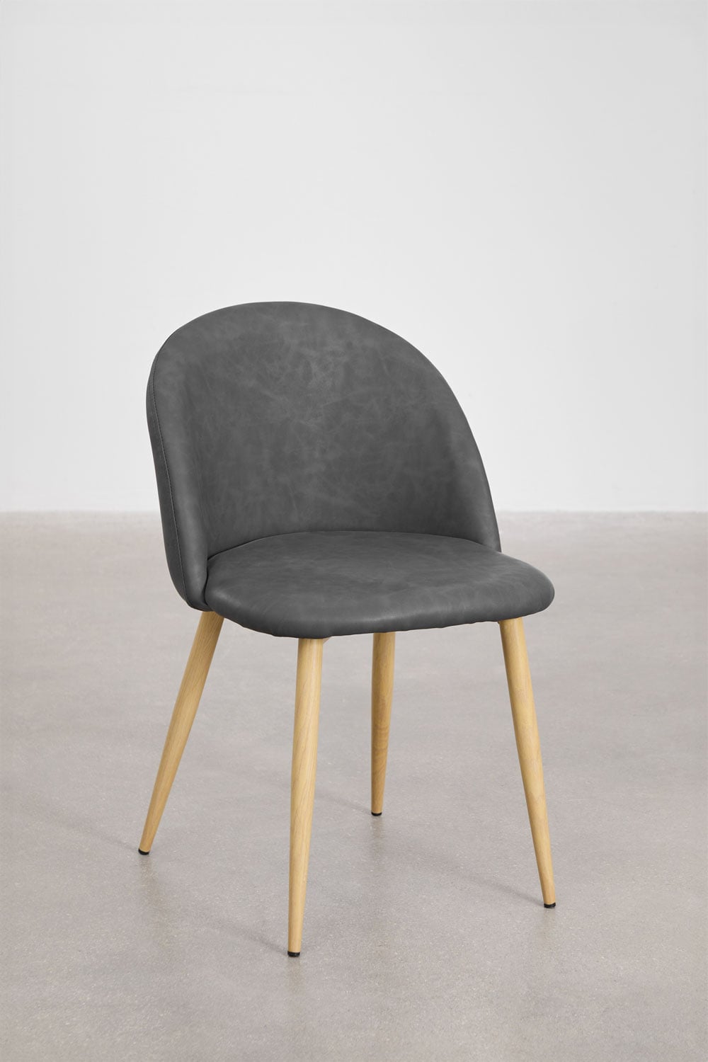 Pack de 4 chaises de salle à manger rembourrées en similicuir Kana, image de la galerie 1