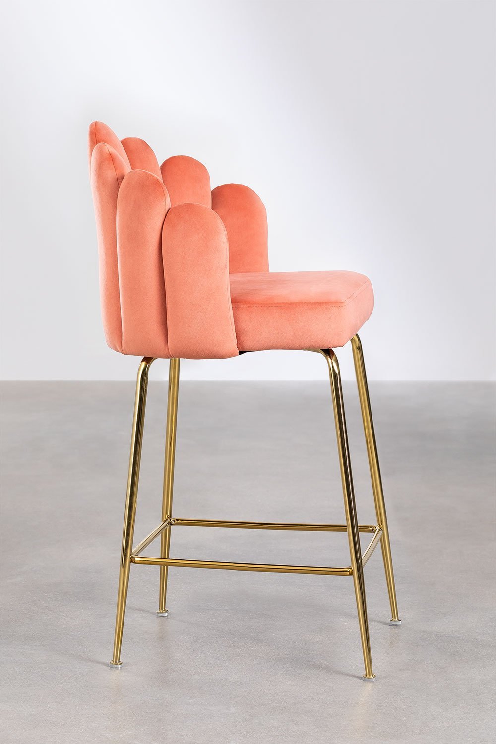 Pack de 4 tabourets hauts en velours Markina, image de la galerie 2