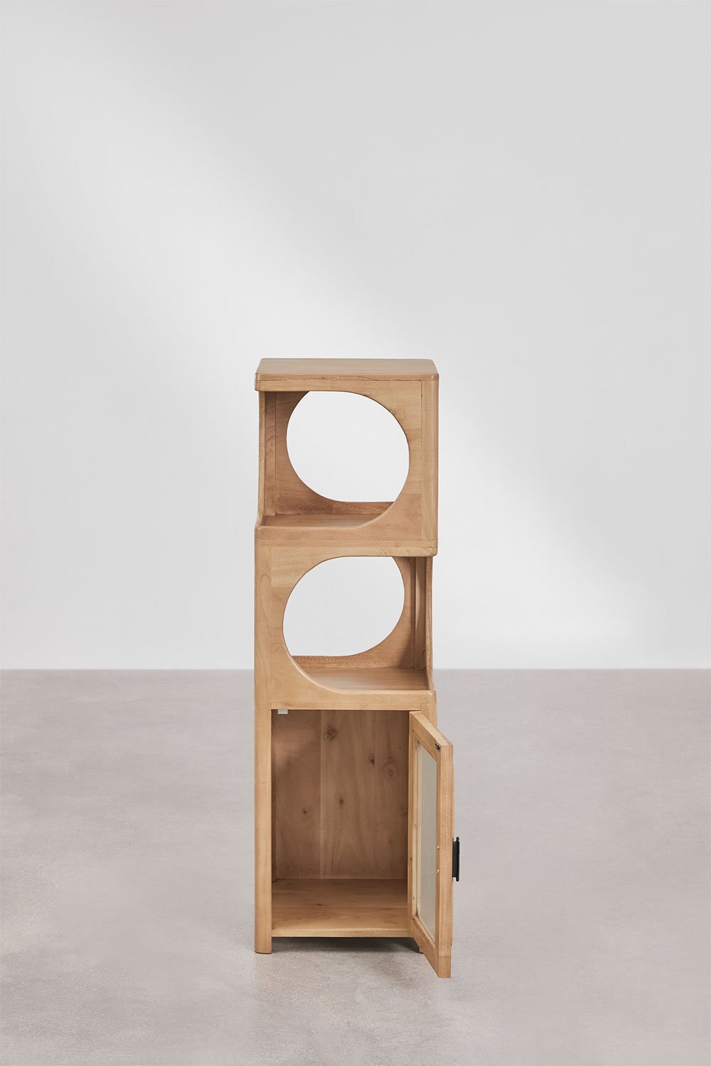 Étagère de salle de bain en bois d'acacia et verre Massilia , image de la galerie 5