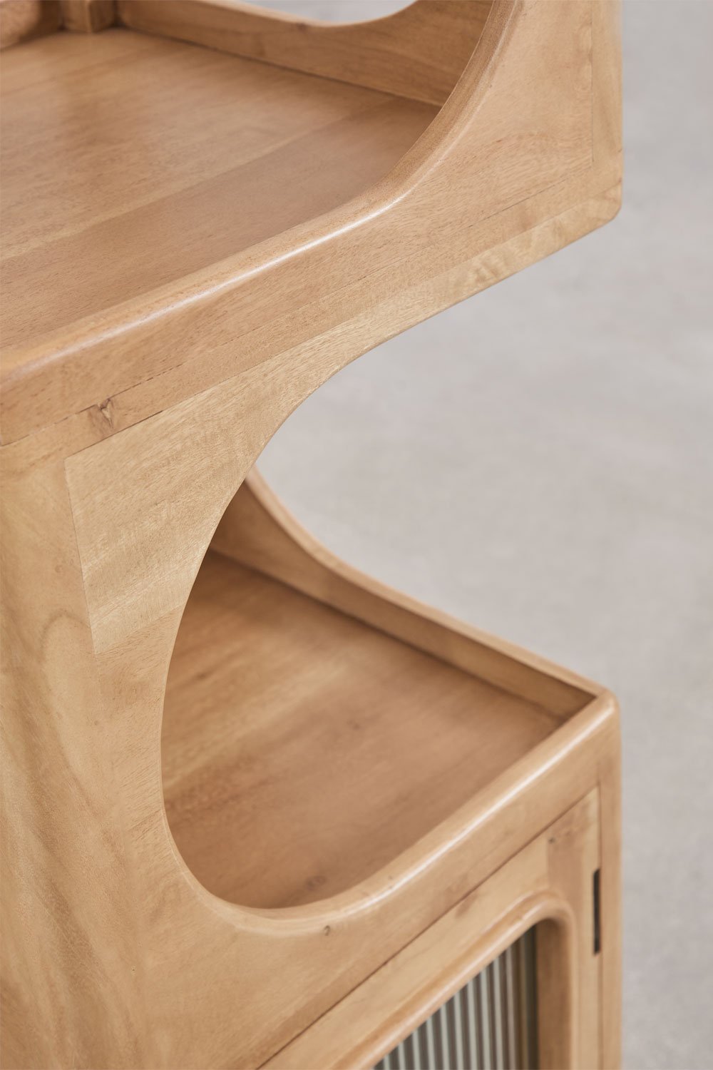 Étagère de salle de bain en bois d'acacia et verre Massilia , image de la galerie 7