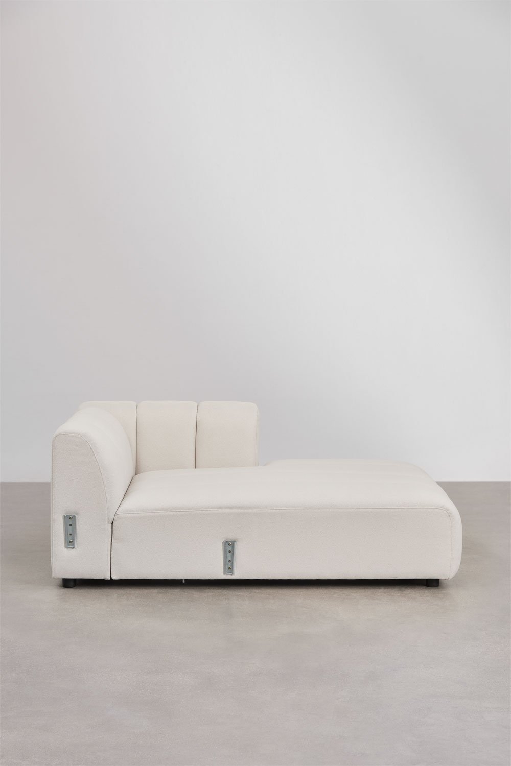 Module méridienne droite pour canapé modulable en tissu bouclé Eliot, image de la galerie 3