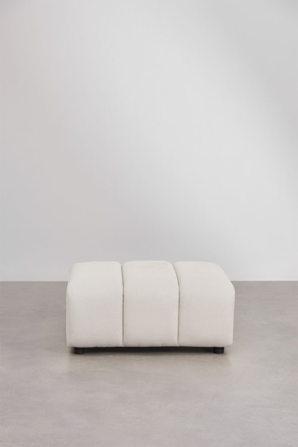 Puff en tela bouclé Eliot, image de la galerie 3