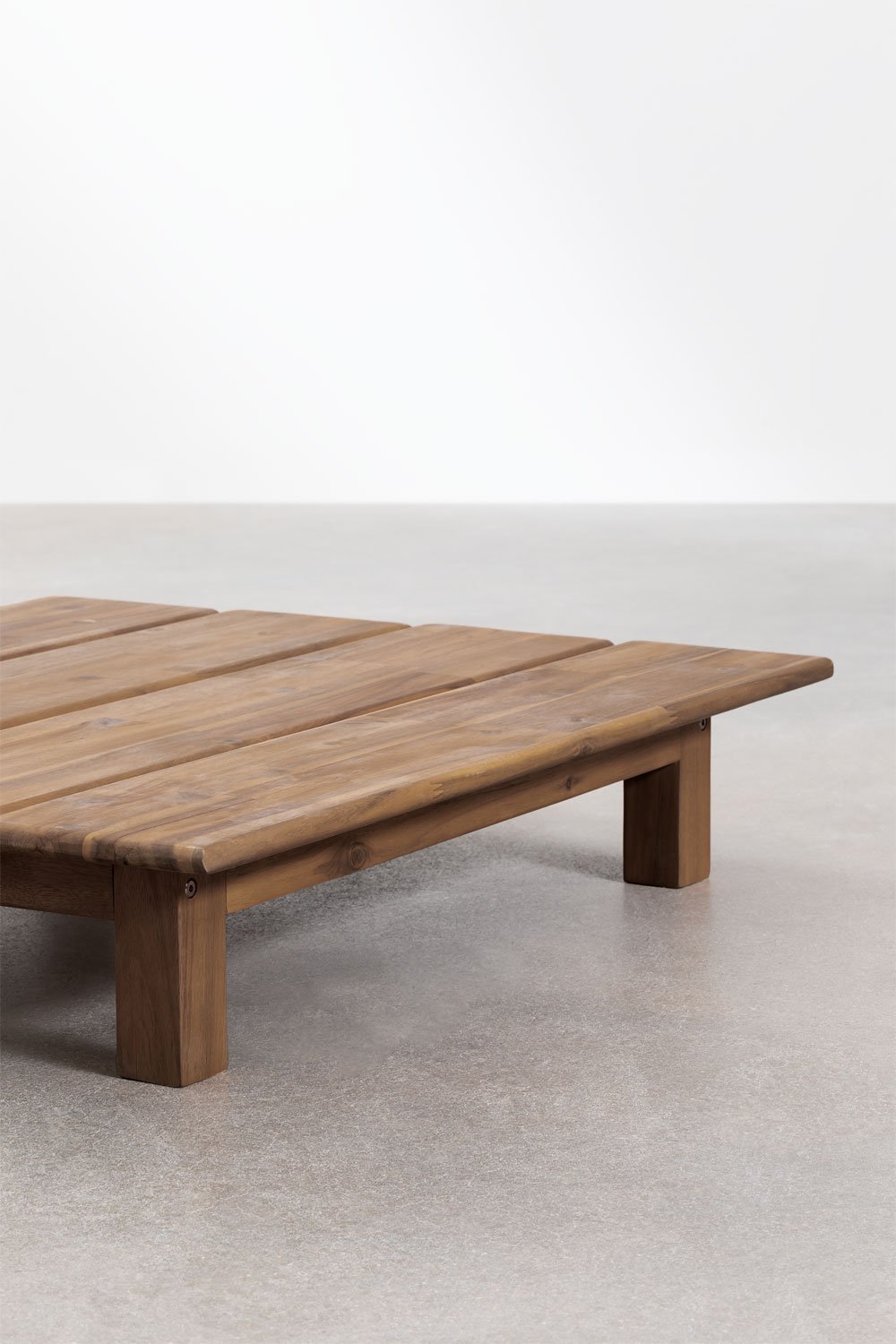 Table basse rectangulaire 85x75 cm en bois d'acacia Brina, image de la galerie 3
