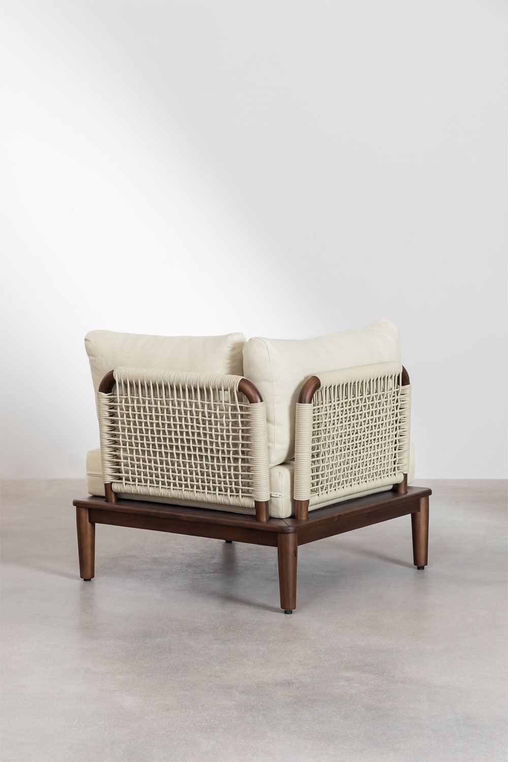 Fauteuil d'angle de jardin en bois d'acacia Giulia, image de la galerie 5