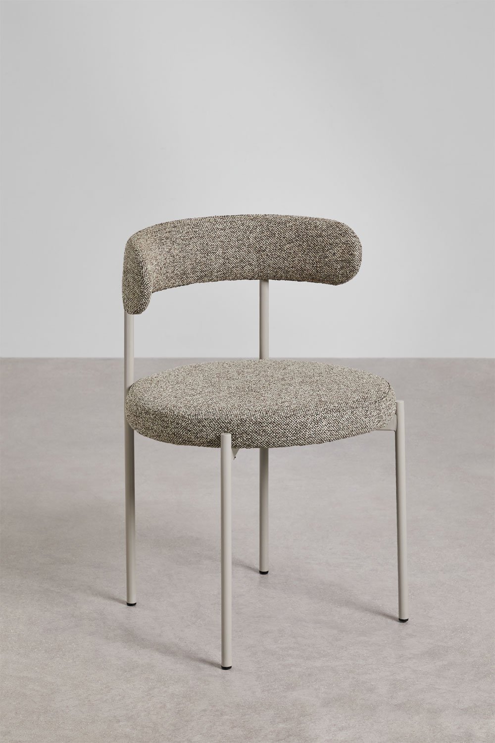 Pack de 4 chaises de salle à manger en tissu bouclé Brim, image de la galerie 2