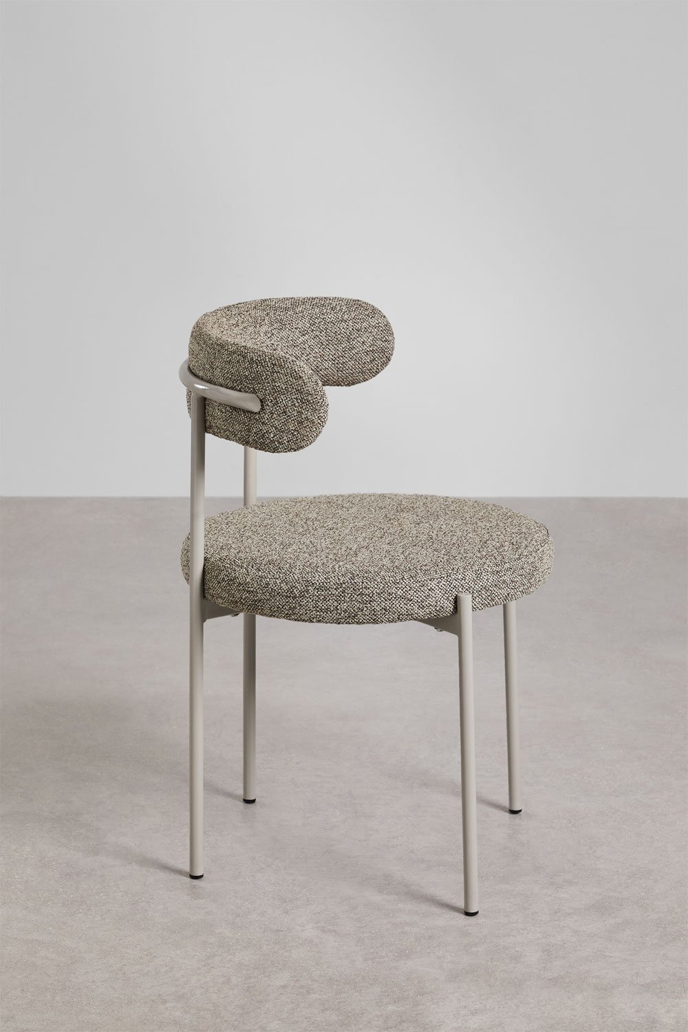Lot de 4 chaises de salle à manger en tissu bouclé Brim, image de la galerie 3