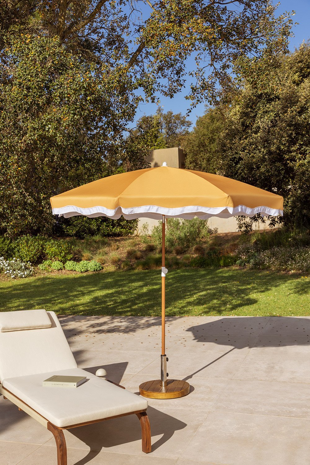 Parasol Jarko Ø230 cm en tissu et acier, image de la galerie 1